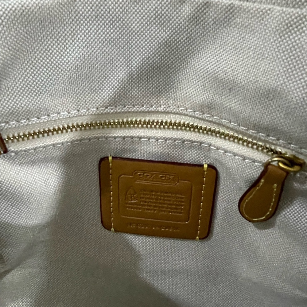 Coach Brown Signature Canvas Buckle Shoulder Bag - Picture 11 of 13